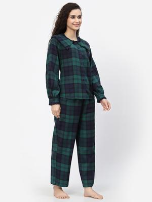 checkered nightwear pajama set - 18645138 - Standard Image - 2