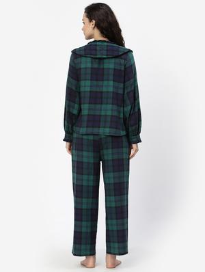 checkered nightwear pajama set - 18645138 - Standard Image - 3