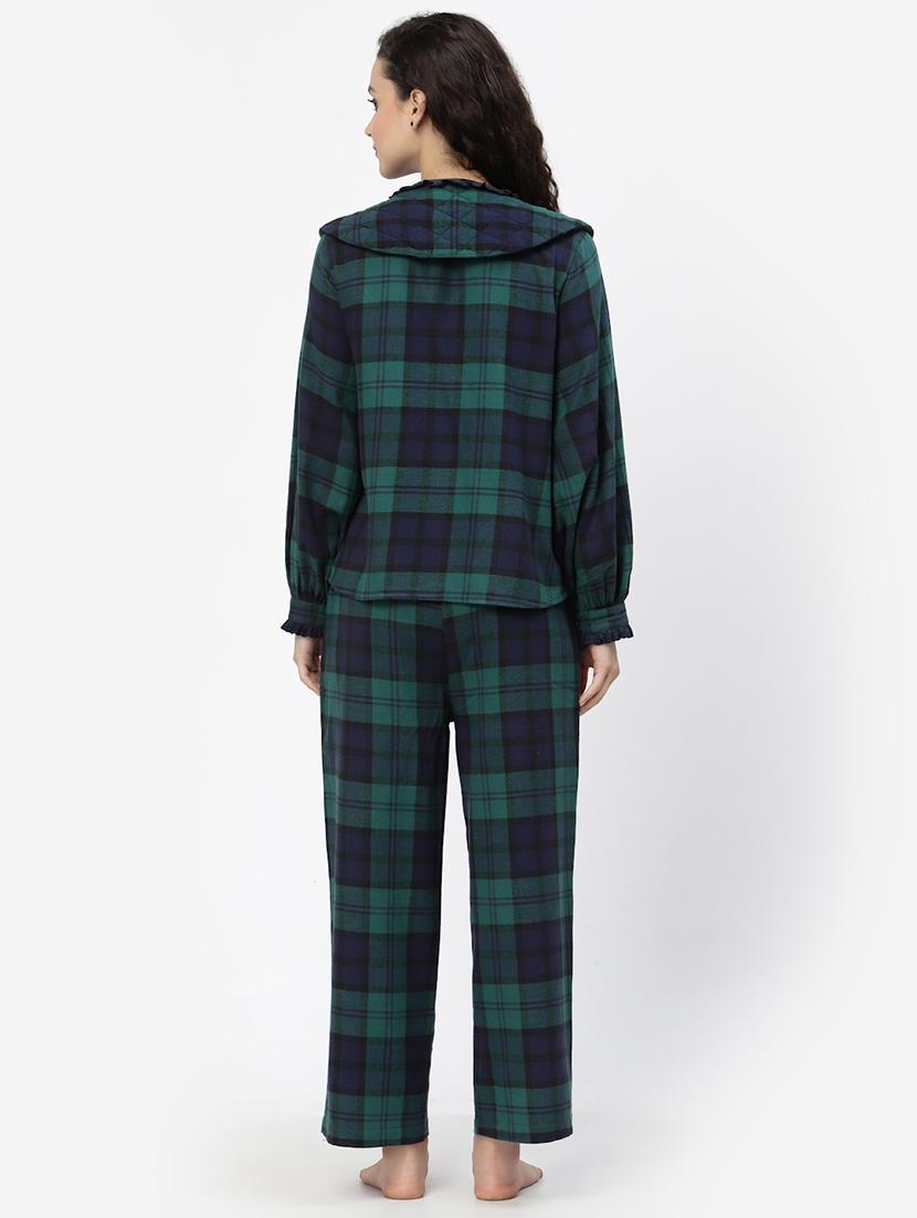 checkered nightwear pajama set - 18645138 - Zoom Image - 3