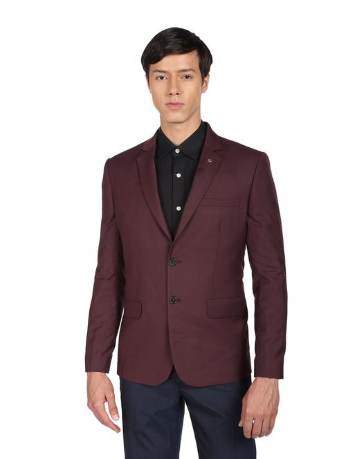 solid single breasted formal blazer - 18645427 - Standard Image - 1