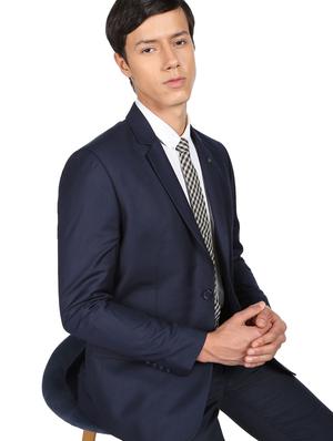solid single breasted formal blazer - 18645428 - Standard Image - 2