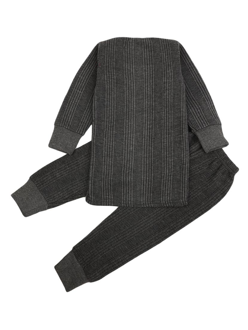 boys round neck solid thermal wear set - 18645665 - Zoom Image - 2
