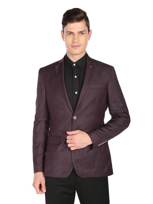 checkered single breasted formal blazer - 18645807 - Very Small Image - 1