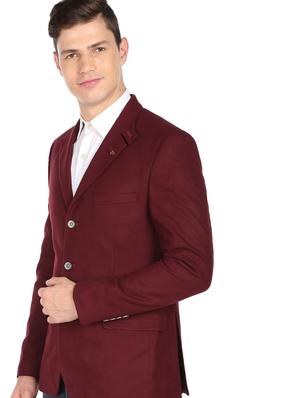 solid single breasted formal blazer - 18645812 - Standard Image - 2