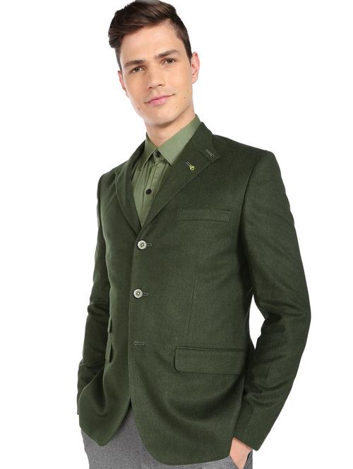 checkered single breasted formal blazer - 18645813 - Standard Image - 1