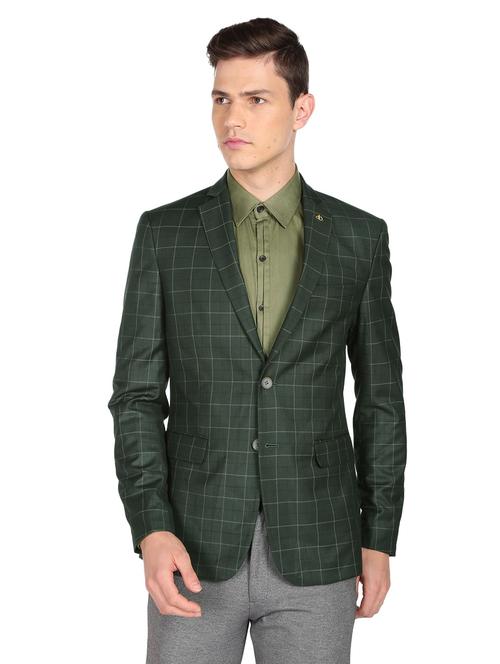 checkered single breasted formal blazer - 18645814 - Very Small Image - 1