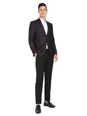 checkered single breasted formal blazer - 18645815 - Standard Image - 4