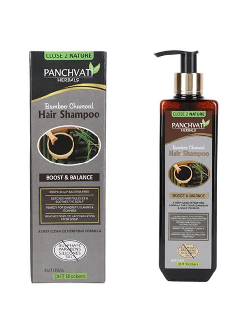 panchvati herbals bamboo charcoal hair shampoo, 300 ml - no sulphate, no parabens, no silicon & salt - 18646054 - Standard Image - 1