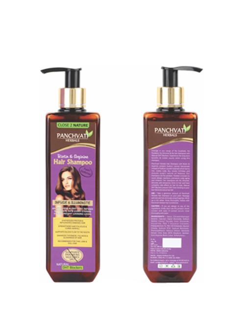 panchvati herbals biotin & arginine hair shampoo 300 ml, no sulphate, no parabens, no silicon & salt (replenishes damaged hair) - 18646063 - Standard Image - 1