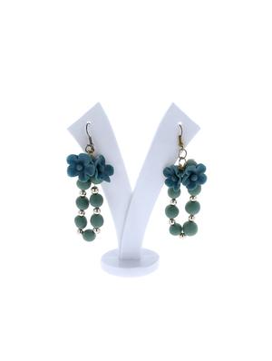 handmade artificial flowers drop earring - 18647836 - Standard Image - 4