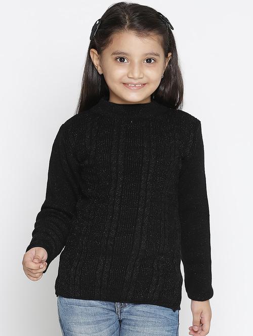 girls mock neck solid sweater - 18649439 - Very Small Image - 1