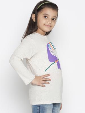 girls round neck graphic regular tee - 18649451 - Standard Image - 2