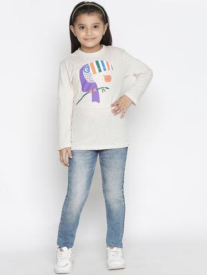 girls round neck graphic regular tee - 18649451 - Standard Image - 4