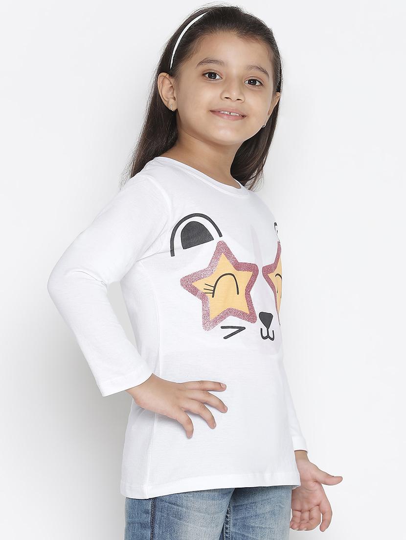 girls round neck graphic regular tee - 18649452 - Zoom Image - 2