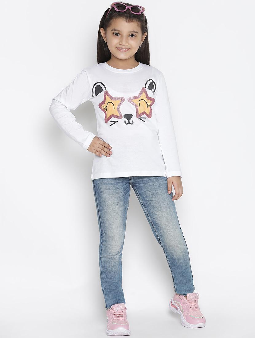girls round neck graphic regular tee - 18649452 - Zoom Image - 4