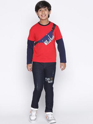 boys round neck graphic t-shirt - 18649455 - Standard Image - 4