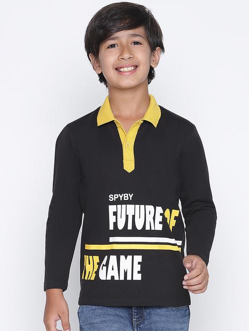 boys polo neck printed t-shirt - 18649461 - Standard Image - 1