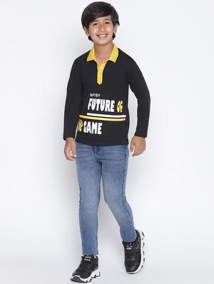 boys polo neck printed t-shirt - 18649461 - Standard Image - 4