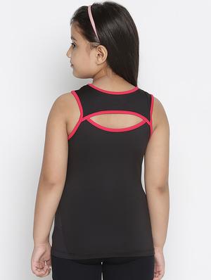 girl printed round neck sleeveless top - 18649474 - Standard Image - 3