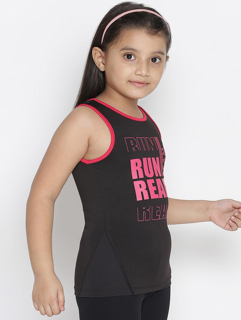 girl printed round neck sleeveless top - 18649474 - Zoom Image - 2