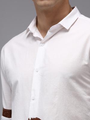 white printed casual shirt - 18650834 - Standard Image - 5