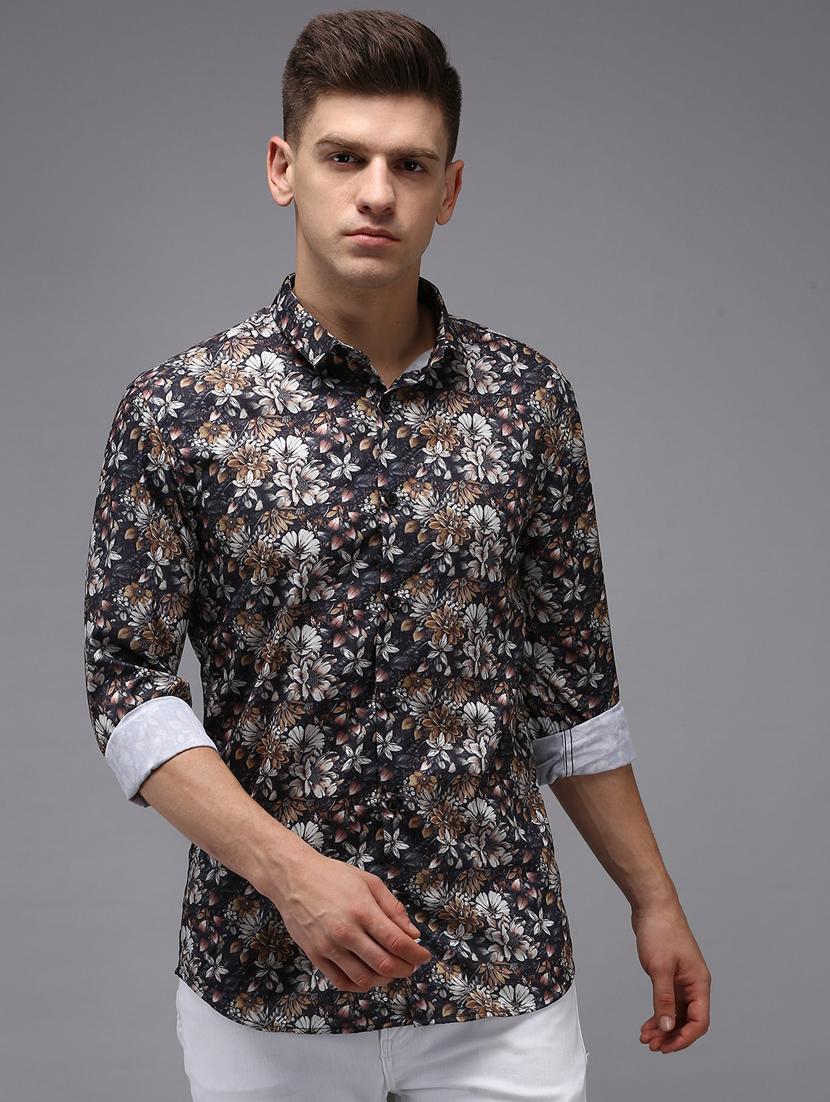 mens florals casual shirt