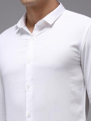 white solid casual shirt - 18650865 - Standard Image - 5