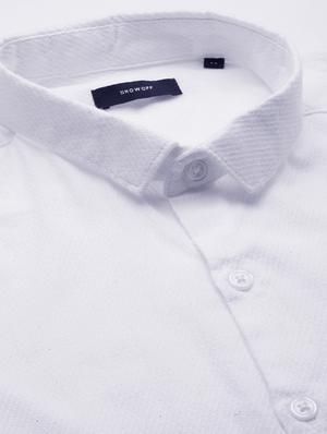 white solid casual shirt - 18650865 - Standard Image - 6