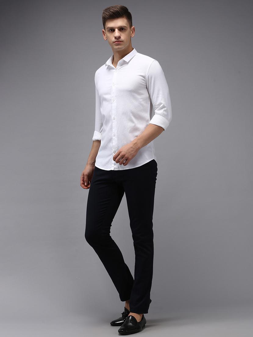 white solid casual shirt - 18650865 - Zoom Image - 4