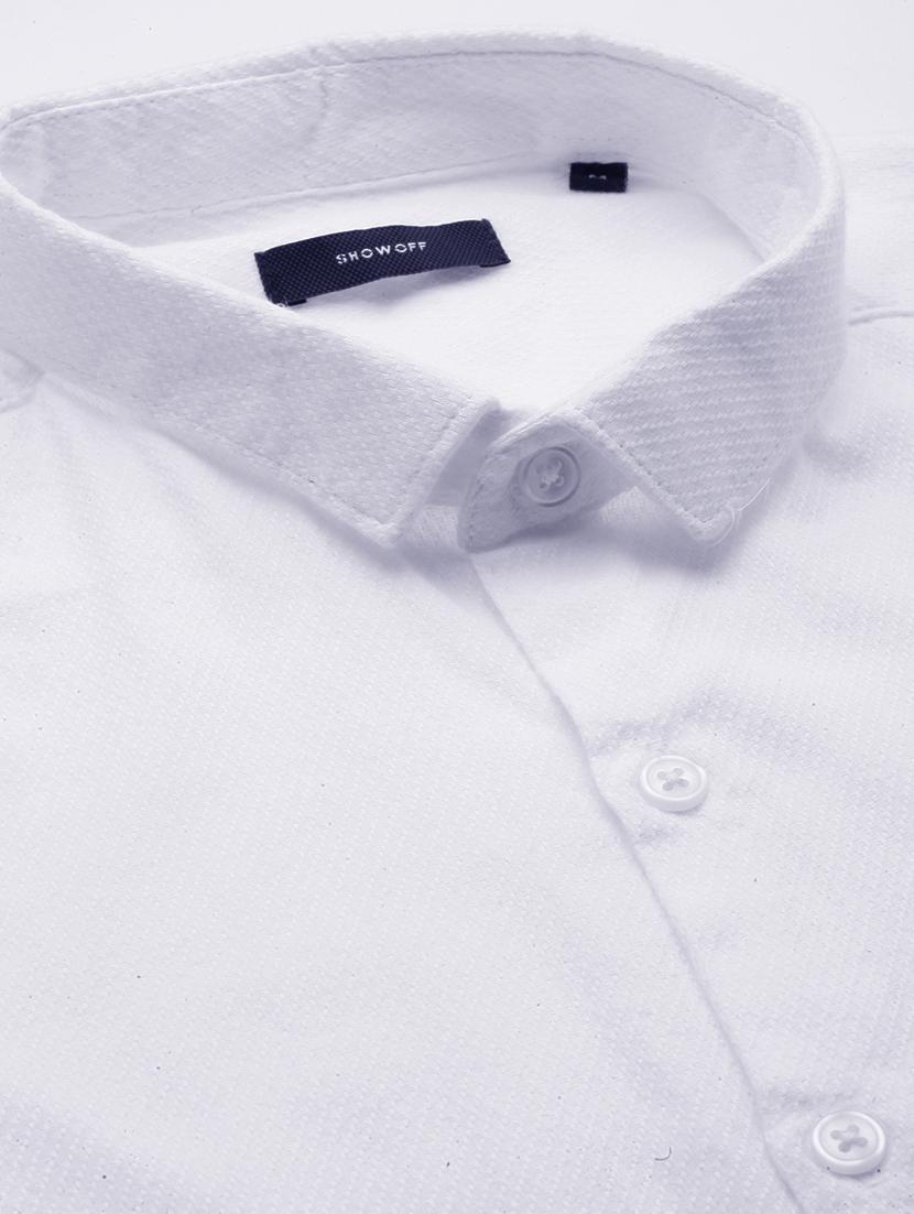 white solid casual shirt - 18650865 - Zoom Image - 6
