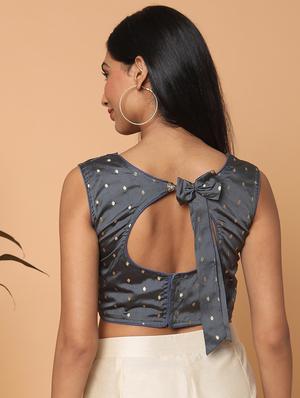 self design regular blouse - 18650940 - Standard Image - 4