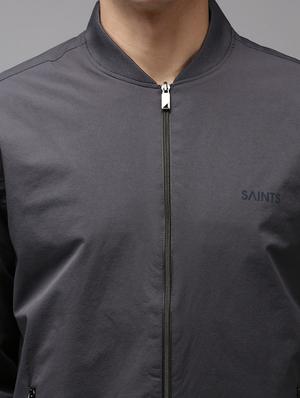 zip up solid casual jacket - 18650969 - Standard Image - 6