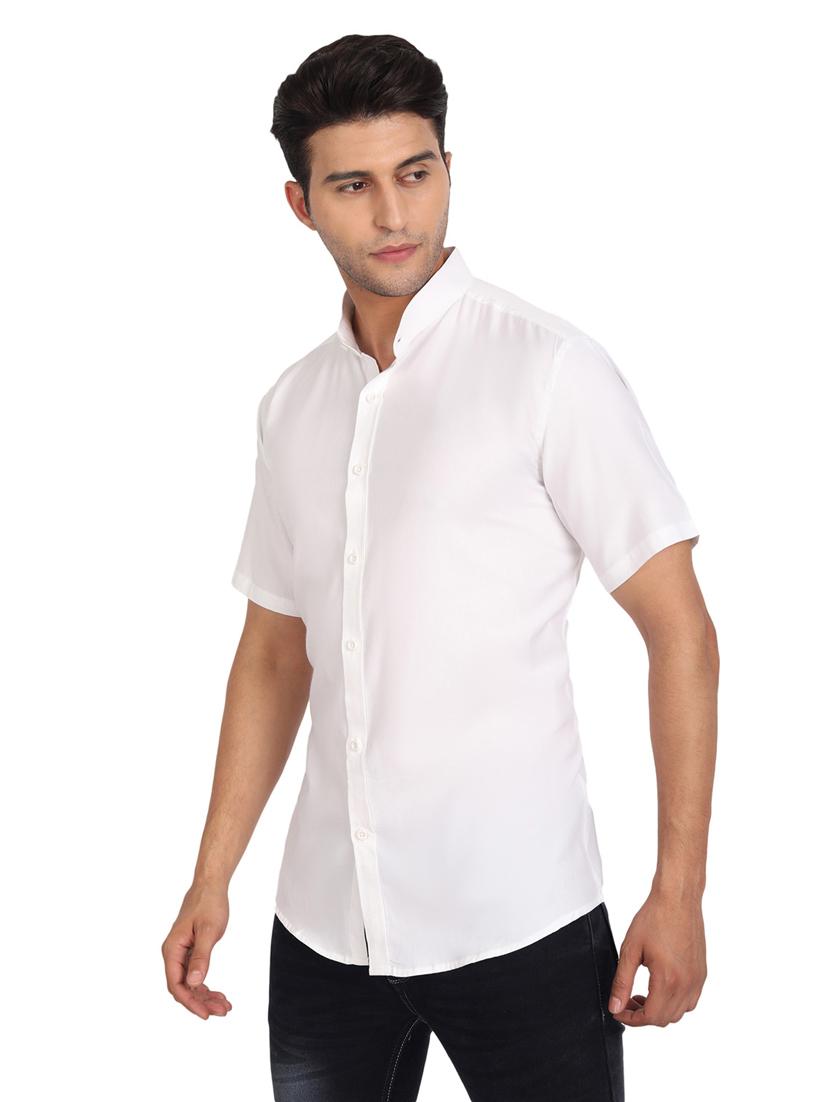 white solid casual shirt - 18656075 - Zoom Image - 2