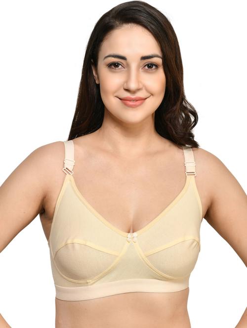 beige solid regular bra - 18658391 - Standard Image - 1