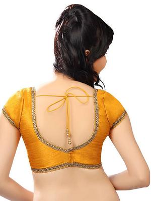yellow art silk regular blouse - 18658881 - Standard Image - 2