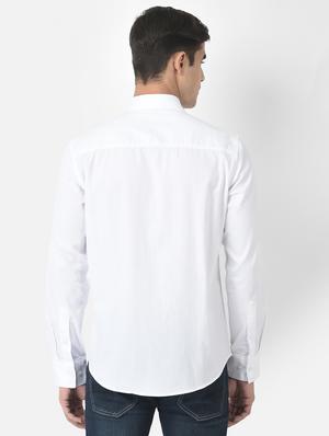white solid casual shirt - 18659653 - Standard Image - 3
