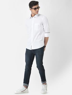 white solid casual shirt - 18659653 - Standard Image - 4
