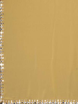beige georgette plain saree with blouse - 18685840 - Standard Image - 4