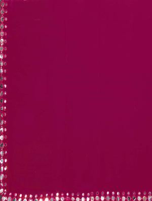 magenta georgette plain saree with blouse - 18685845 - Standard Image - 4