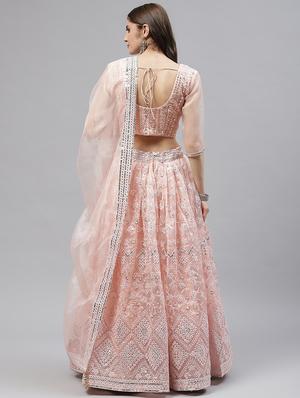 embroidered lehenga and choli with dupatta - 18686849 - Standard Image - 3