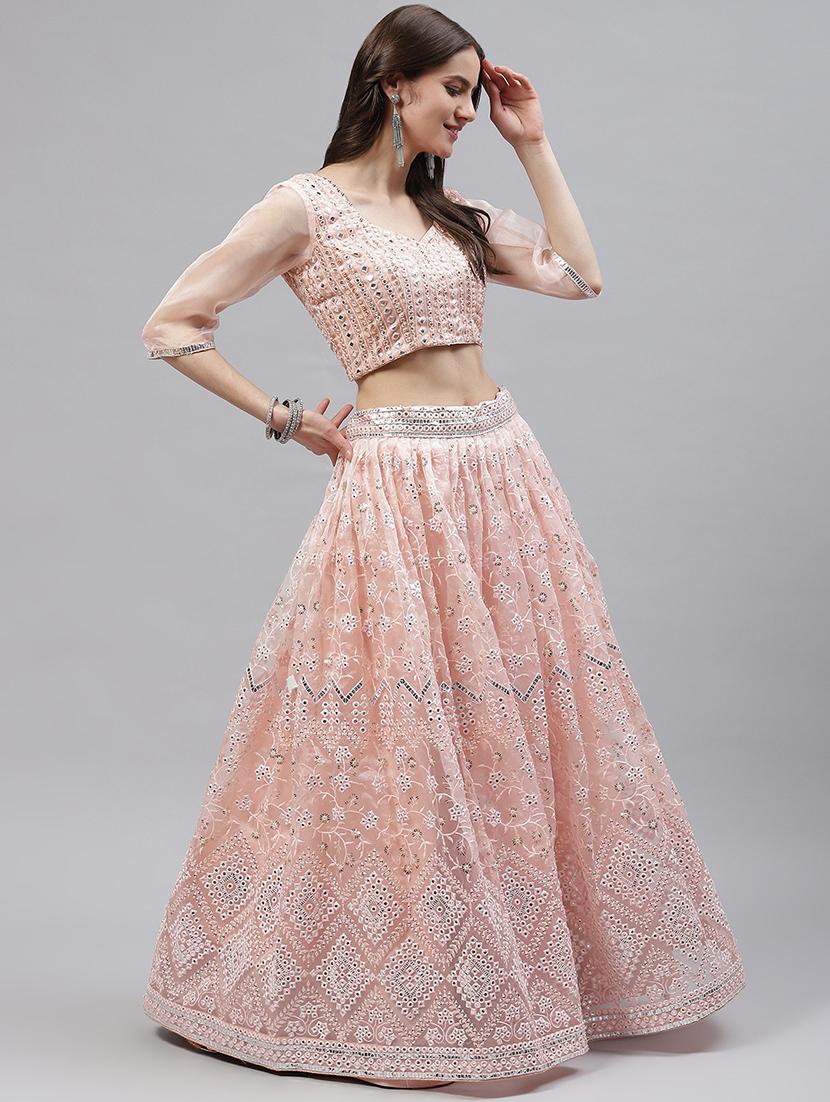 embroidered lehenga and choli with dupatta - 18686849 - Zoom Image - 2