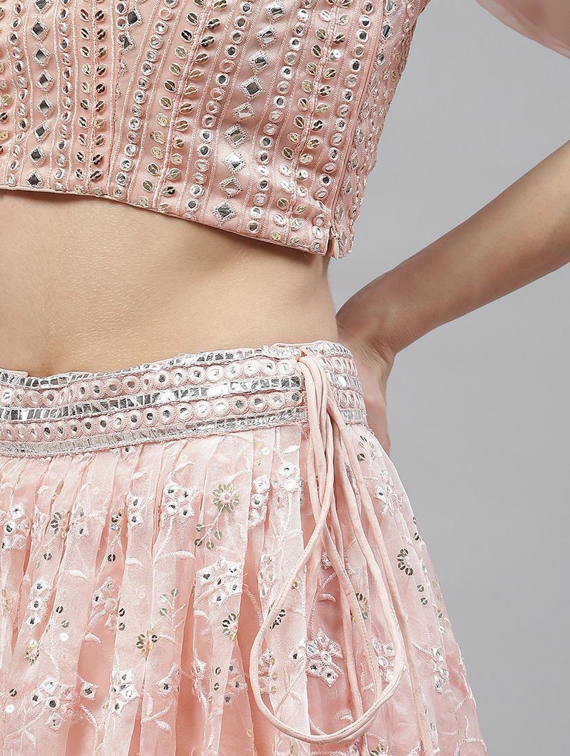 embroidered lehenga and choli with dupatta - 18686849 - Zoom Image - 4
