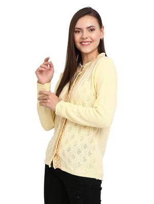 button up wool cardigan - 18687956 - Standard Image - 2