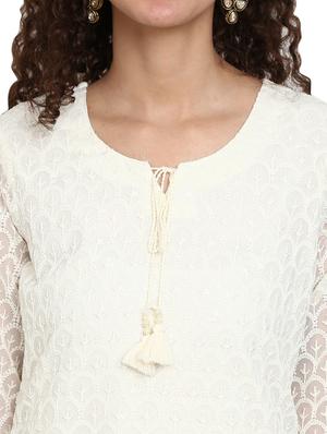 embroidered straight kurta - 18688422 - Standard Image - 6