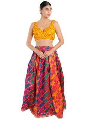 yellow satin embroidered blouse - 18697657 - Standard Image - 4