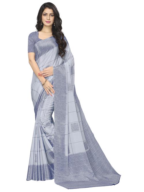 printed woven saree with blouse - 18700079 - Standard Image - 1