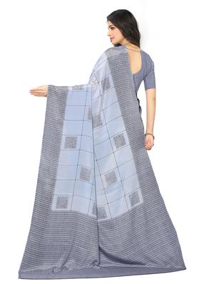 printed woven saree with blouse - 18700079 - Standard Image - 2