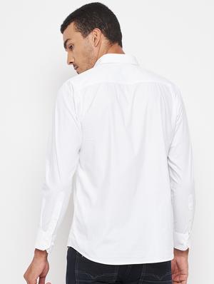 white cotton casual shirt - 18701151 - Standard Image - 4