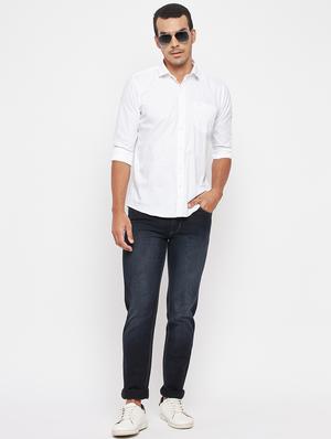 white cotton casual shirt - 18701151 - Standard Image - 5