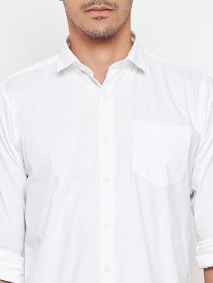 white cotton casual shirt - 18701151 - Standard Image - 6